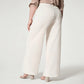 and Stretchy Flattering Women’s Wide-Leg Jeans - High-Rise Knitted Denim, Smooth Waistband, Weekend