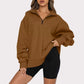 Light Women Zip Sweatshirt - Oversized Pullover Casual