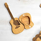 Organic Wood Guitar Pick Holder Case - Mini Acoustic Design for Musicians, Great Gift Idea