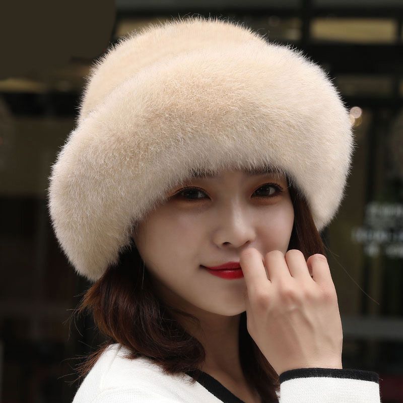 Cozy Warm Women’s Winter Hat - Rounded Crown, Faux Fur
