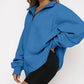 Light Women Zip Sweatshirt - Oversized Pullover Casual