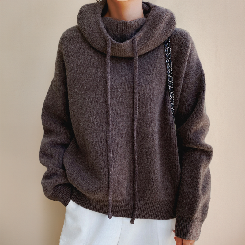 Warm Womens Oversized Hoodie - Relaxed Knit, For Regular