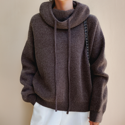 Warm Womens Oversized Hoodie - Relaxed Knit, For Regular