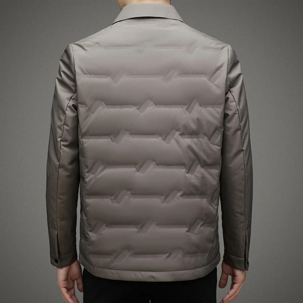 Light Refined Men's Padded Jacket - Shirt Collar Down