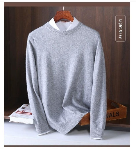 Plush Relaxed Men's Crewneck Sweater - Oversized Knit