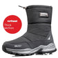 Water-Resistant Men's Snow Boots - Insulated Zipper, Mesh