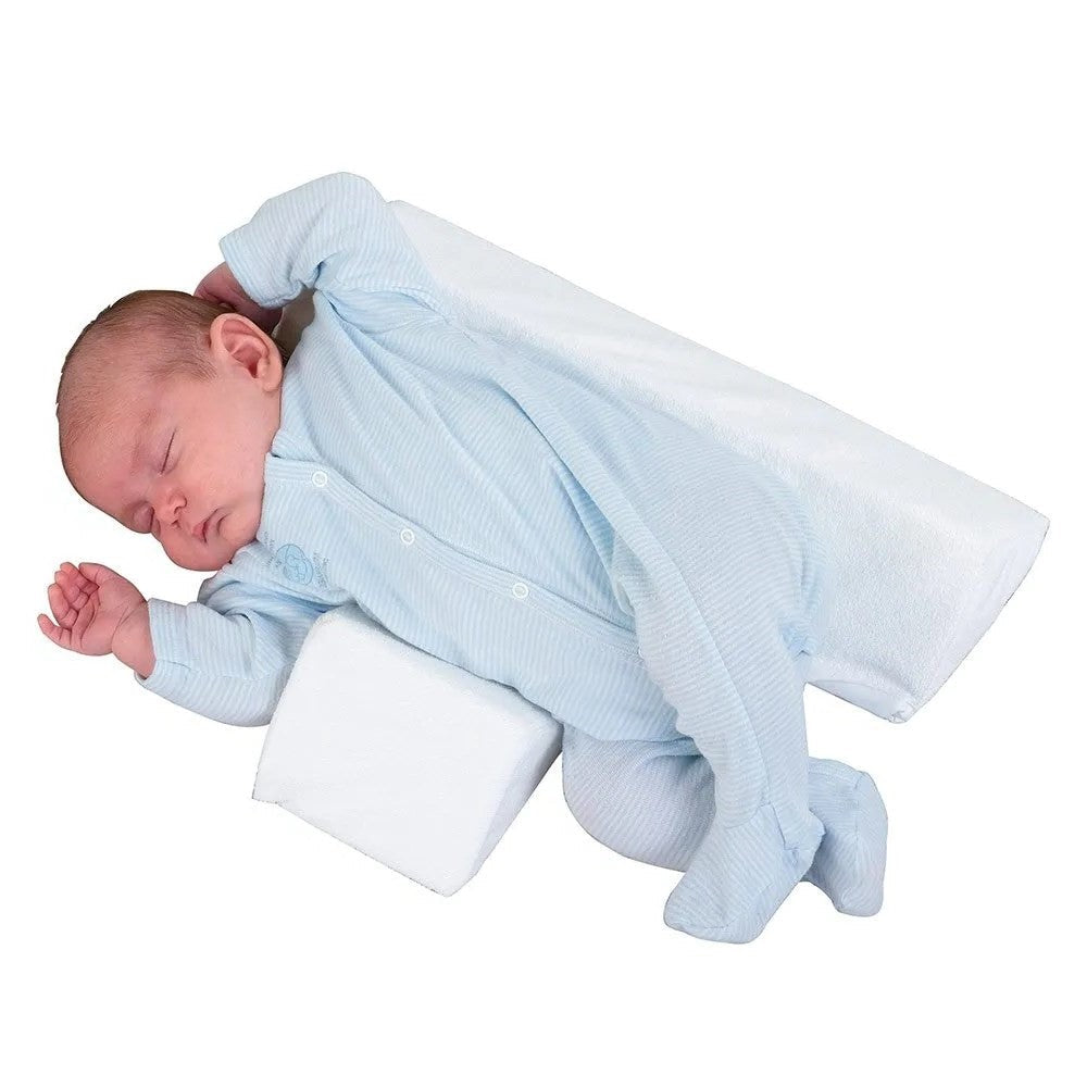 Anti-Roll Baby Wedge Pillow Memory Foam, Newborn Sleep Safety, Orthopedic Back Support