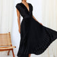 Elegant V-Neck Women's Dress in Luxurious Fabric, Versatile Cocktail and Formal Dress for Day-to-Night Wear-4