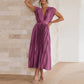 Elegant V-Neck Women's Dress in Luxurious Fabric, Versatile Cocktail and Formal Dress for Day-to-Night Wear-3