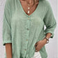Variant image for V-Neck Button-Up Women's Top - Lightweight Blouse for Women, Versatile Casual Elegance, Flattering Fit, Sizes S-3XL-7
