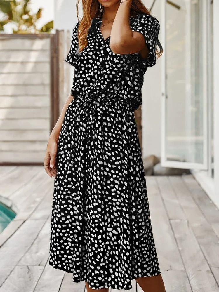 Variant image for Elegant Women's Dress, Flattering Cut Knee-Length Formal Dress in Luxurious Soft Fabric for All Occasions-13