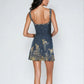 Elegant Evening Dress with Celestial Design, Flattering Silhouette, Great for Semi Formal and Formal Occasions