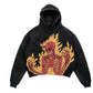 Relaxed Warm Hoodie - Cropped Pullover Polyester Streetwear