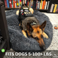 Dog Calming Bed Ultra Plush Cozy Nest With Raised Rim For Relaxing Sleep Fall 2025 Gift Idea