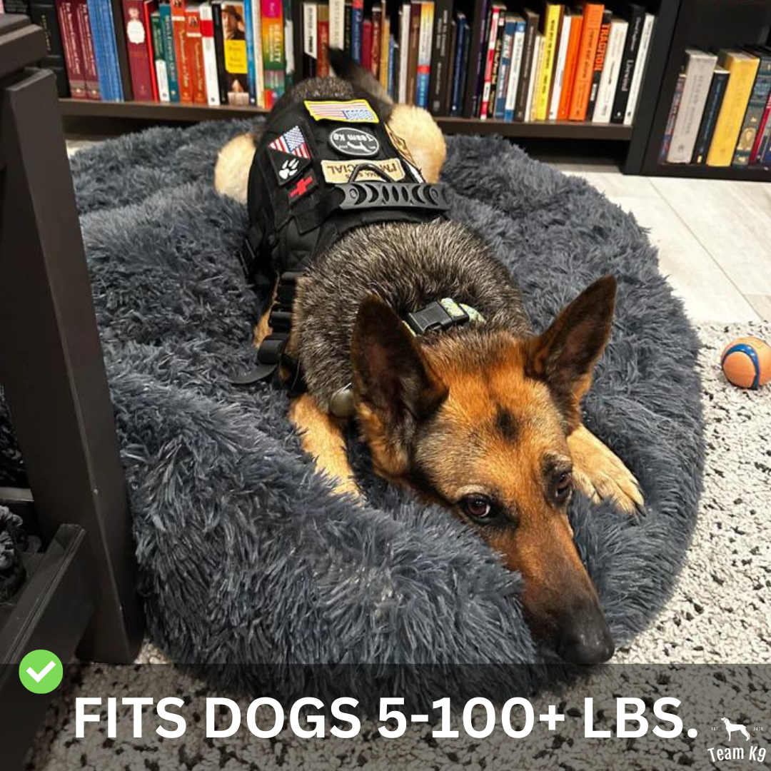 Dog Calming Bed Ultra Plush Cozy Nest With Raised Rim For Relaxing Sleep Fall 2025 Gift Idea