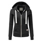 Plush Multi-Use Women's Zip Hoodie - Fitted, Cotton, Casual
