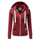 Plush Multi-Use Women's Zip Hoodie - Fitted, Cotton, Casual