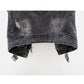 Women's Fitted Denim Vest - Moto Crop, Distressed, Casual