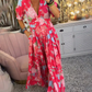 Elegant Floral Wedding Guest Dress - Tailored Silhouette, Versatile Formal Dress for Special Occasions, Available in Multiple Sizes and Patterns-3