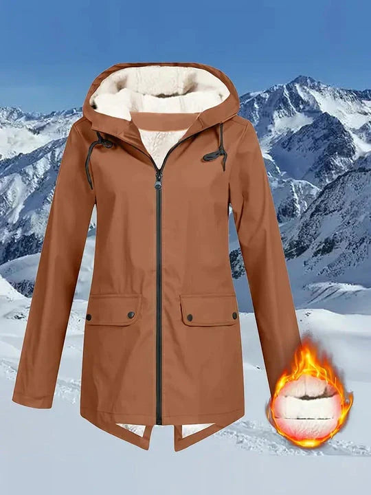 Fleece Lined Parka Coat – Water-Resistant Cozy Women’s Jacket