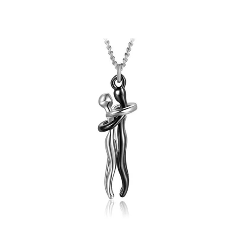 Couple Exquisite Hugging Pendant Necklace for Women - Valentine's Day Love Jewelry