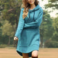 Plush Cozy Women's Hoodie Dress - Longline Brushed Knit