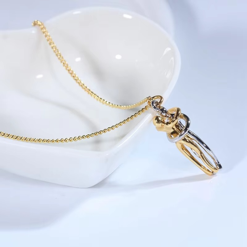 Couple Exquisite Hugging Pendant Necklace for Women - Valentine's Day Love Jewelry