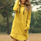 Plush Cozy Women's Hoodie Dress - Longline Brushed Knit