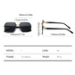 Retro Oversize Polygon Square Metal Sunglasses for Men & Women, UV400 Fashion Gradient Shades