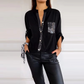 Casual Button Top with Sequins - Trendy Women's Wear for Any Occasion