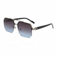 Retro Oversize Polygon Square Metal Sunglasses for Men & Women, UV400 Fashion Gradient Shades