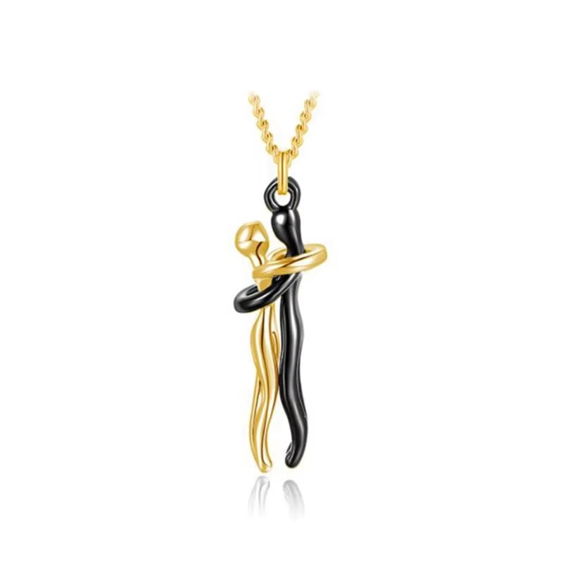 Couple Exquisite Hugging Pendant Necklace for Women - Valentine's Day Love Jewelry