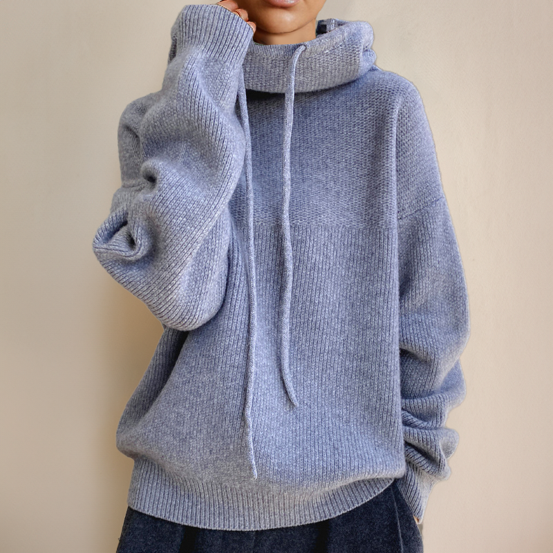 Warm Womens Oversized Hoodie - Relaxed Knit, For Regular