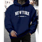 Casual Oversized Mens Hoodie - Pullover Polyester, Urban
