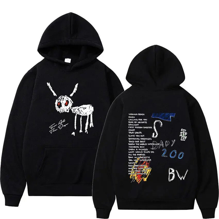 Men's Oversized Hoodie - Relaxed Spandex Blend, Streetwear