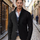 men's Warm jacket - blazer-style, long-sleeve, polyester, for everyday casual wear