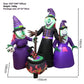 Inflatable Witch Luminous Halloween Yard Decor Outdoor