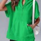 Light Women's Short Sleeve Hoodie - Oversized Knit
