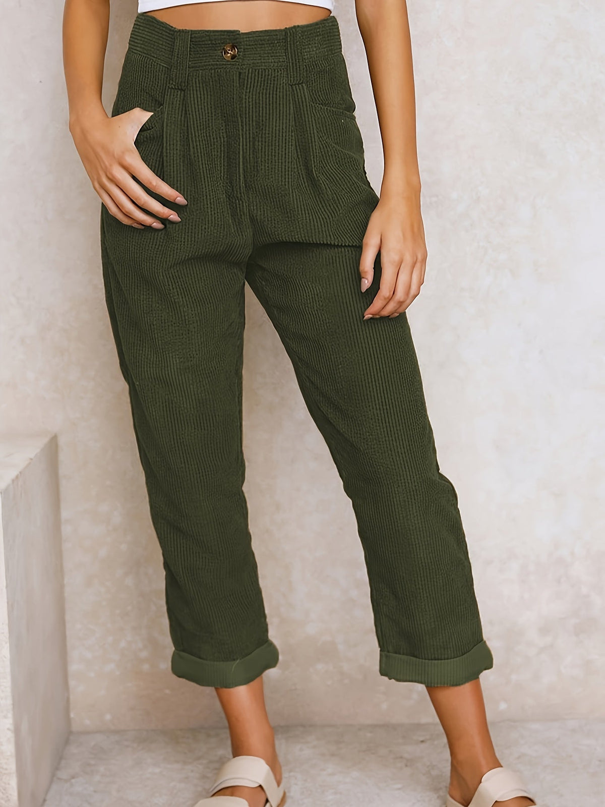 High Waist Casual Women's Pants, Soft Comfortable Fabric, Relaxed Fit, Versatile Styling, Available in Sizes S to 3XL-6