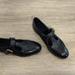T-Strap, round-toe, mid-heel, leather, for commuting – Plush women's pumps