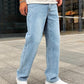 Comfortable Men's Loose Fit Jeans with Straight Legs, Cotton Blend, Versatile Style for Casual and Formal Wear-2
