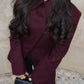 Plush women's blazer - cross placket, classic fit, polyester, daily wear for office and gatherings