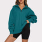 Light Women Zip Sweatshirt - Oversized Pullover Casual