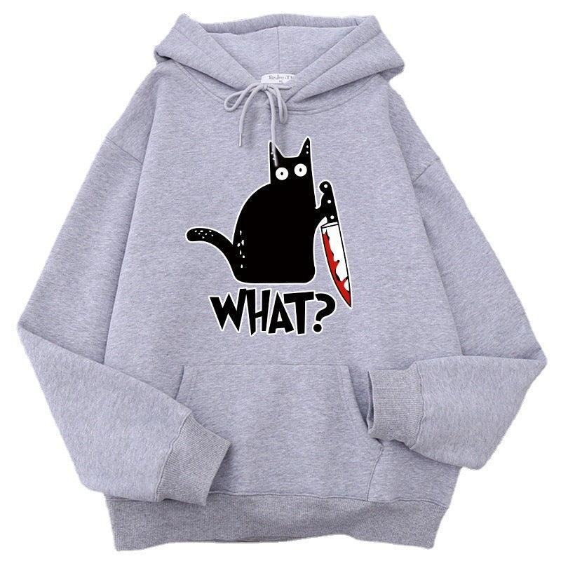 Men’s Oversized Hoodie - Graphic Pullover, Wool Lined Casual
