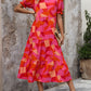 Boho Women's Dress with Puffed Sleeves, Gathered Design, Breathable Fabric, Available in Multiple Colors-3