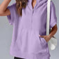 Light Women's Short Sleeve Hoodie - Oversized Knit