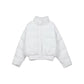 Men's Insulating Short Puffer Coat - Boxy Cropped, Linen