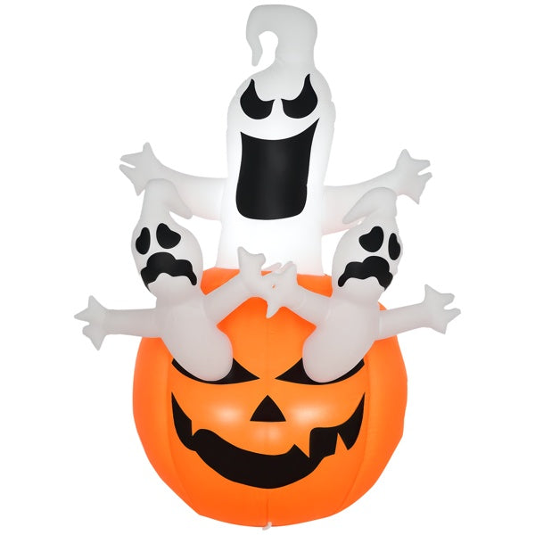 Inflatable Halloween Decoration Pumpkin With Ghosts LED