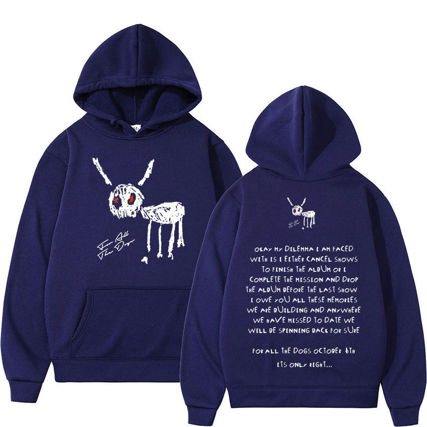 Men's Oversized Hoodie - Relaxed Spandex Blend, Streetwear