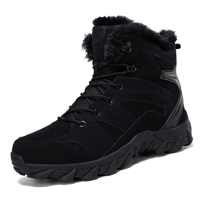Men's Insulating Snow Boots - Mid Tube, Cowhide, Winter